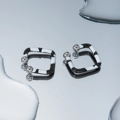 Geometric Square Hoop Earrings